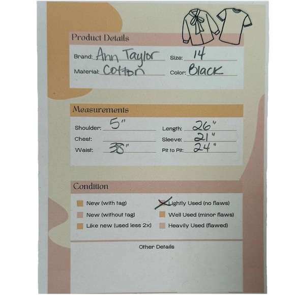 Ann Taylor Black Flecked Lined Jacket Double Breasted Blazer Women’s Sz 14 - Picture 8 of 9